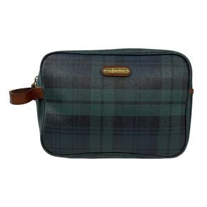 Vintage Polo Ralph Lauren Plaid Dopp Kit Travel Toiletry Bag
